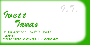 ivett tamas business card